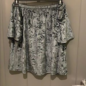 Velvet Off the Shoulder Top